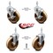 Service Caster 5 Inch High Temp Phenolic Wheel Swivel 10mm Threaded Stem Caster Brake, 2PK SCC-TS20S514-PHSHT-M1015-2-TLB-2 - alternate 2